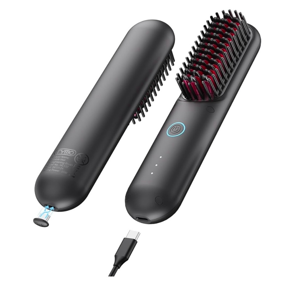 CORDLESS HAIR STRAIGHTENING / SOFT CURL BRUSH - NWT
